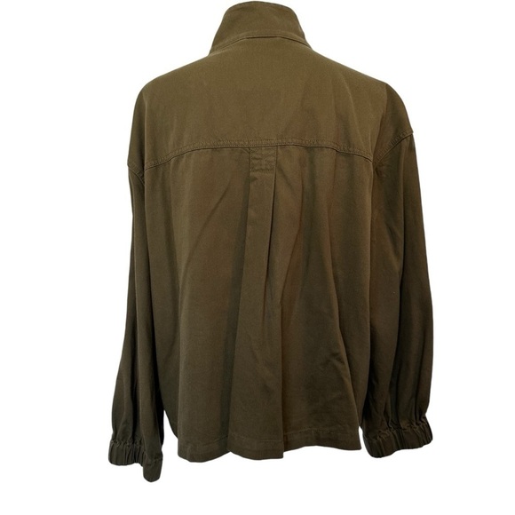 Madewell olive army green crop jacket in size large in excellent condition. - Picture 6 of 13